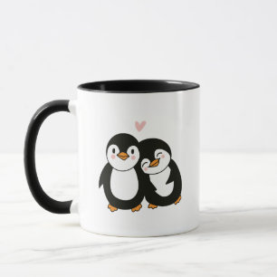 Liefde Pinguïn - Illustratie van een Cute Romantis Mok