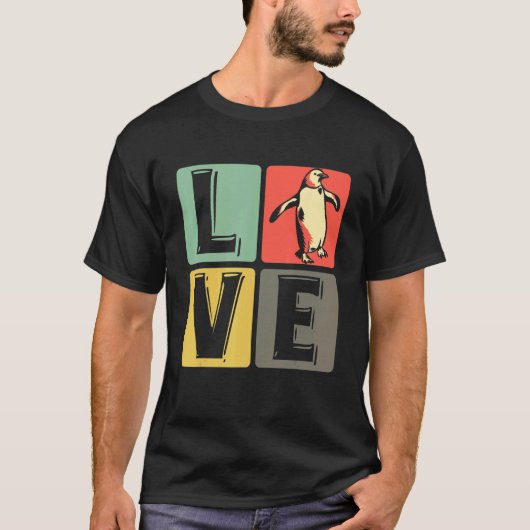 Liefde Pinguïn Leuk Dier Schattig Vogel T-shirt (Voorkant)