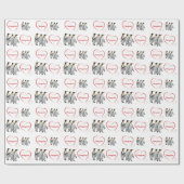 Liefde pinguïns die papier verpakken (kies kleur) (Vlak)