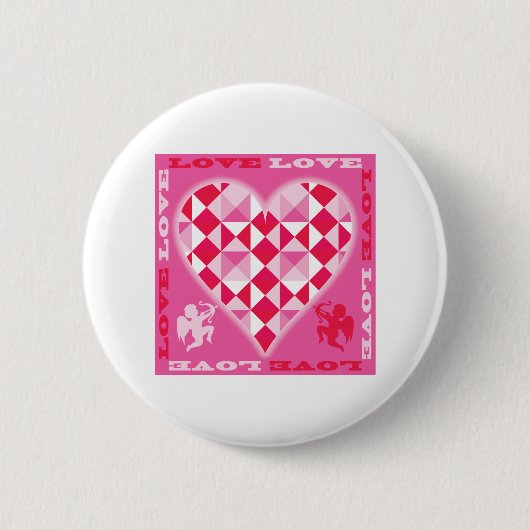 Liefde (Pink Diamond) Ronde Button 5,7 Cm (Voorkant)