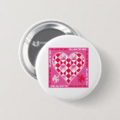Liefde (Pink Diamond) Ronde Button 5,7 Cm (Voorkant /achterkant)