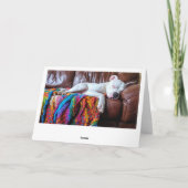 Liefde Pitbull hond slapen op de bank Bedankkaart (Achterkant)