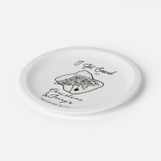 Liefde & Pizza |  Informele repetitiediner Papieren Bordje (Gekanteld)