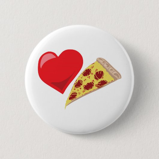 Liefde Pizza!  Personaliseerbaar: Ronde Button 5,7 Cm (Voorkant)