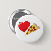 Liefde Pizza!  Personaliseerbaar: Ronde Button 5,7 Cm (Voorkant /achterkant)