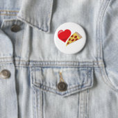 Liefde Pizza!  Personaliseerbaar: Ronde Button 5,7 Cm (In situ)