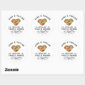 Liefde Pizza Taart Dat Is Amore Trouwen Ronde Sticker (Vel)