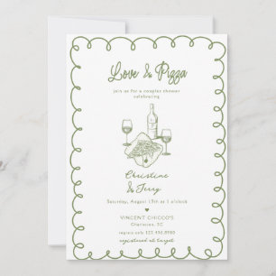 Liefde & Pizza Whimsical Koppel Bruisbad Kaart
