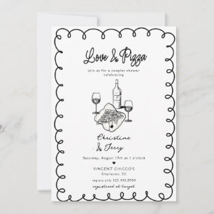 Liefde & Pizza Whimsical Koppel Bruisbad Kaart