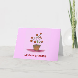Liefde plant, liefde groeit. feestdagen kaart
