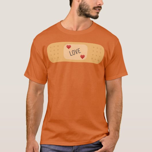 Liefde pleister vintage t-shirt (Voorkant)