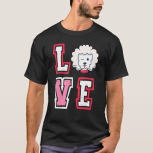 Liefde poedel dier pup puppy huisdier hond eigenaa t-shirt