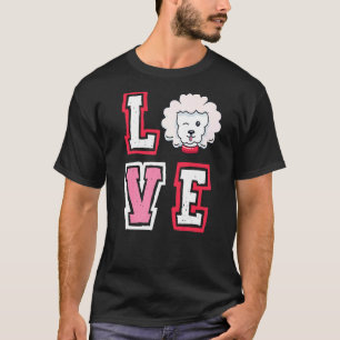 Liefde poedel dier pup puppy huisdier hond eigenaa t-shirt