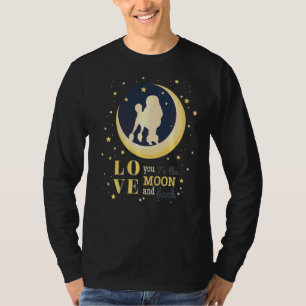 Liefde poedel hond naar de maan t-shirt