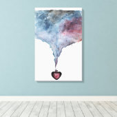 Liefde Poison Fantasy Drink Injectieflacon Passion Canvas Afdruk (Insitu (Houten vloer))