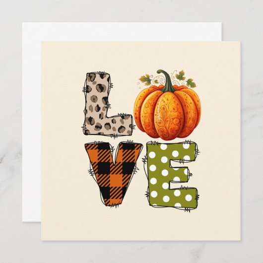 LIEFDE - Pompoen en Herfst Seizoen (Voorkant / Achterkant)