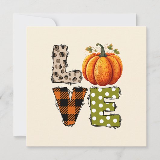 LIEFDE - Pompoen en Herfst Seizoen (Voorkant)