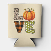 LIEFDE - Pompoen en Herfst Seizoen Blikjeskoeler (Voorkant)