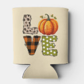 LIEFDE - Pompoen en Herfst Seizoen Blikjeskoeler (Achterkant)