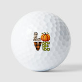 LIEFDE - Pompoen en Herfst Seizoen Golfballen (Voorkant)
