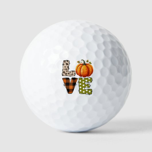 LIEFDE - Pompoen en Herfst Seizoen Golfballen (Voorkant)