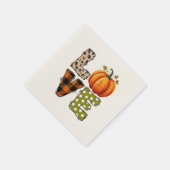 LIEFDE - Pompoen en Herfst Seizoen Servet (Hoek)