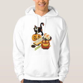 Liefde Pompoen & Stiekeme Zwarte Kat Halloween Sus Hoodie