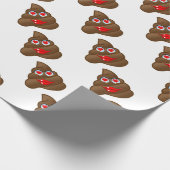 Liefde Poop Emoji Face! Cadeaupapier (Hoek)