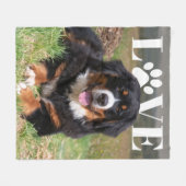 Liefde Pootafdruk FotoPop Fleece Deken (Voorkant (Horizontaal))