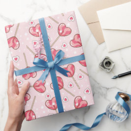 Liefde Pop Retro Valentijns Wrap Papier