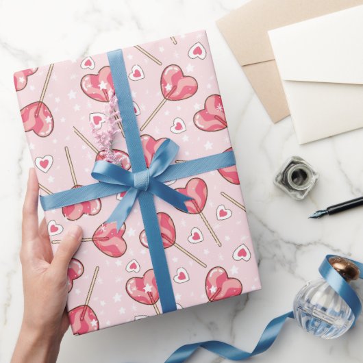 Liefde Pop Retro Valentijns Wrap Papier (Geschenken)
