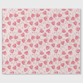 Liefde Pop Retro Valentijns Wrap Papier (Vlak)
