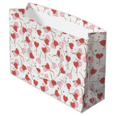 Liefde Pop Retro Valentijnsdag Groot Cadeauzakje (Achterkant Gekanteld)