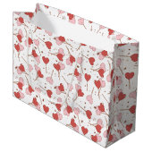 Liefde Pop Retro Valentijnsdag Groot Cadeauzakje (Voorkant Gekanteld)