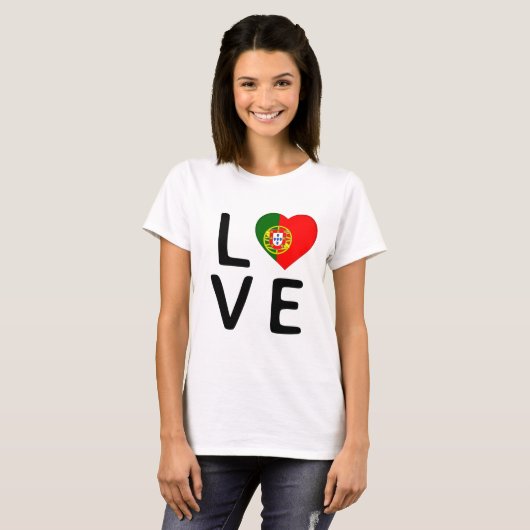 Liefde - Portugese vlag T-shirt (Voorkant volledig)