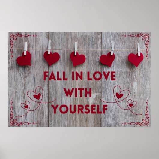 "Liefde" Positief Poster voor wandkunst (Voorkant)