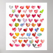 Liefde Poster - Volg je hart (Voorkant)