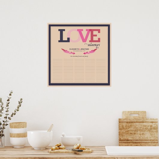 Liefde Poster voor Jonathan en Elizabeth (Keuken)