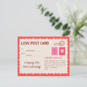 Liefde Postkaart Huwelijksjubileum Mail (Staand voorkant)