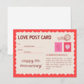 Liefde Postkaart Huwelijksjubileum Mail (Voorkant / Achterkant)