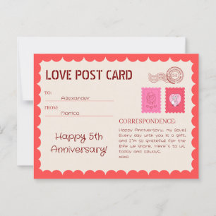 Liefde Postkaart Huwelijksjubileum Mail