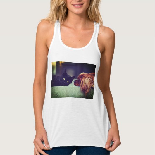 Liefde, poten en whiskers tanktop (Voorkant)