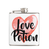 Liefde potion-kolf met hart. heupfles (Voorkant)