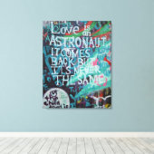 Liefde Praag muur Graffiti Straatkunst, stedelijk  Canvas Afdruk (Insitu (Houten vloer))