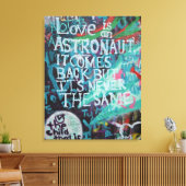 Liefde Praag muur Graffiti Straatkunst, stedelijk  Canvas Afdruk (Insitu (Woonkamer))