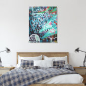 Liefde Praag muur Graffiti Straatkunst, stedelijk  Canvas Afdruk (Insitu (Slaapkamer))