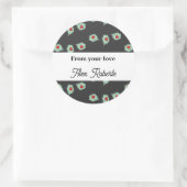 Liefde praat patroon grijs ronde sticker (Tas)