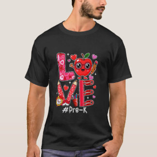 Liefde Pre-K Cute Harten Valentijnsdag Studenten T T-shirt