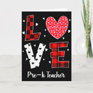 Liefde Pre-k Leerkracht Studenten Hart Heilige Val Kaart