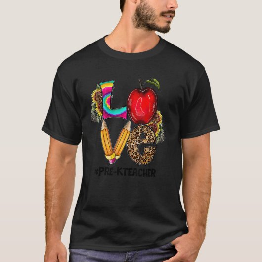 Liefde Pre K Leraar T-shirt (Voorkant)